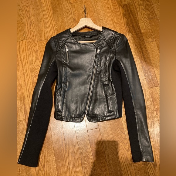 NEW Mackage black leather jacket, size XS - Picture 9 of 16